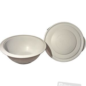 PAMPERED CHEF 8.75" Small Mixing Bowl with Lid Checkerboard Pattern Retired